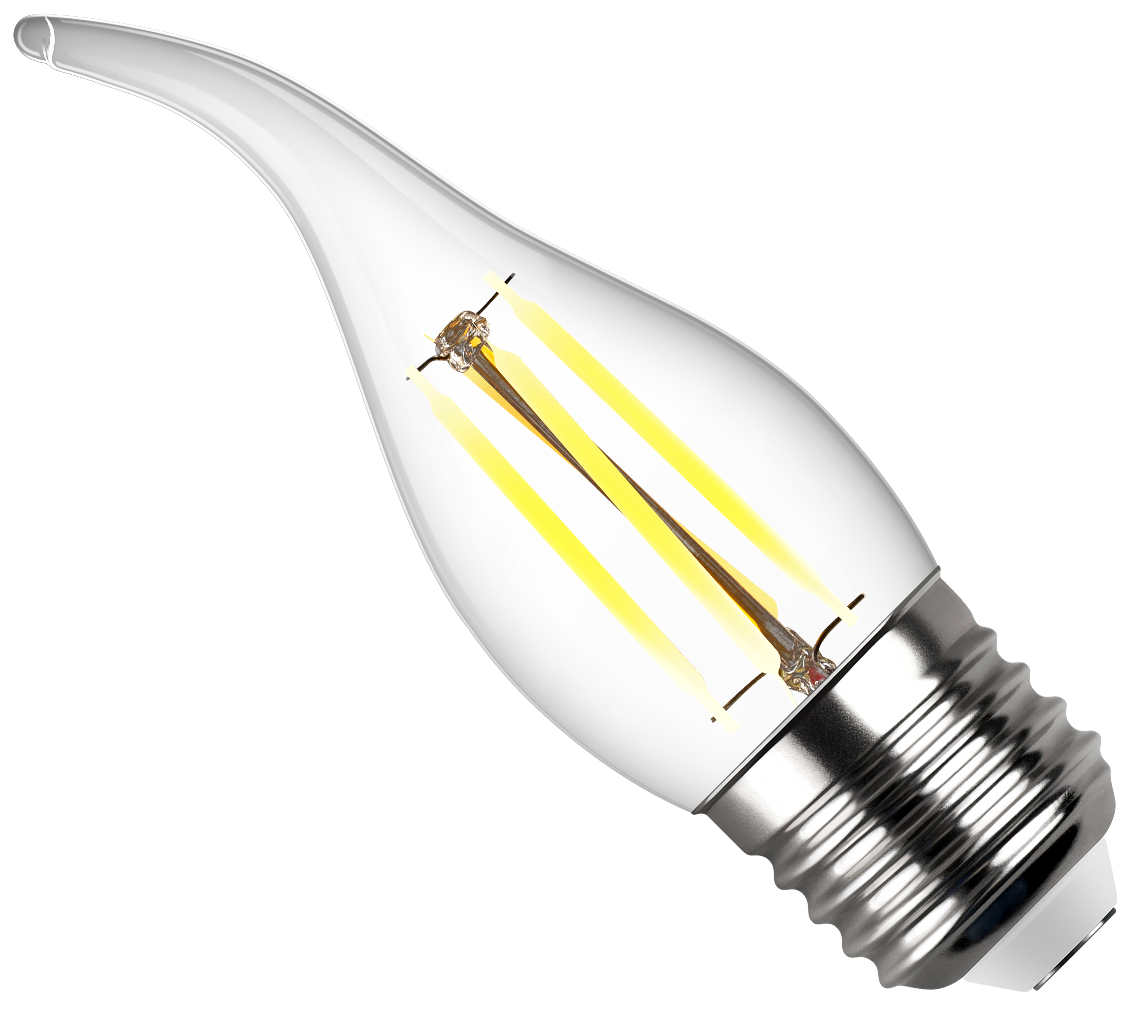 Светодиодная лампа Filament свеча на ветру 7W